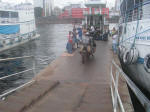 Getting off the boat